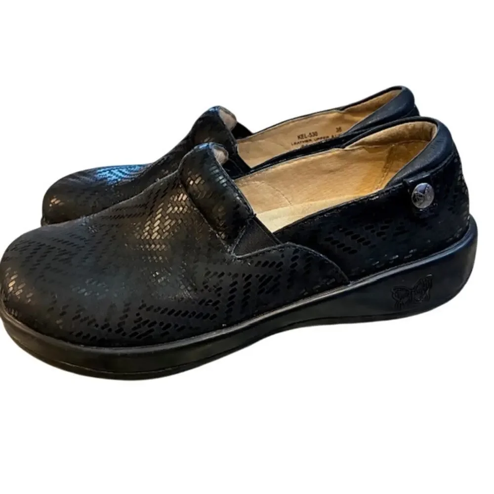Alegria Kel-530 Keli Dazzler Slip On Comfort Shoes Black Women Sz 36 US 6